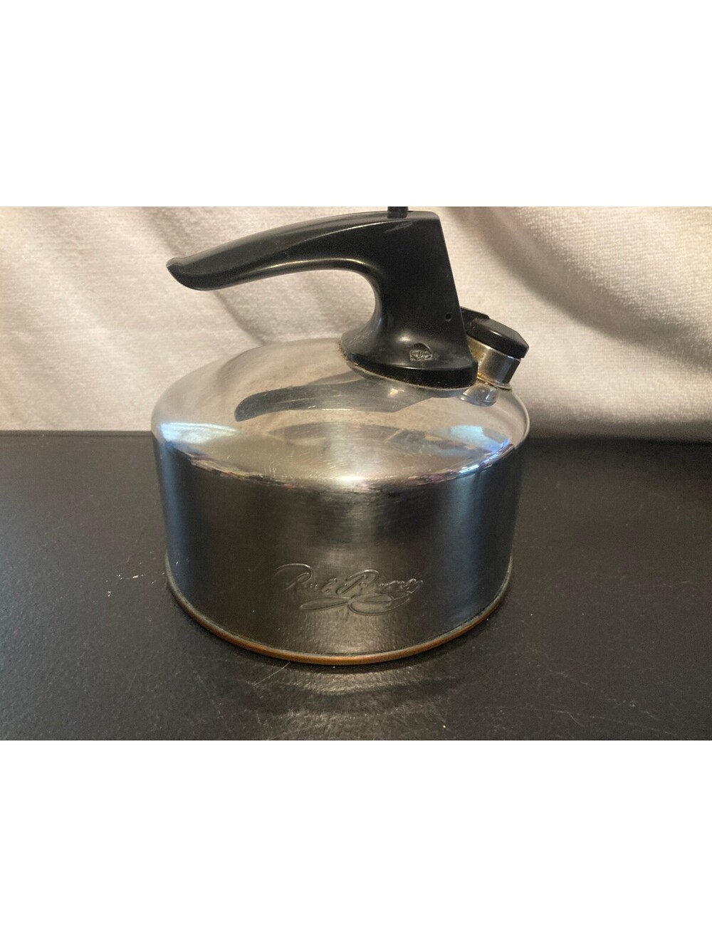 Vintage Paul Revere Ware Copper Bottom Whistling Tea Kettle 1 Quart
